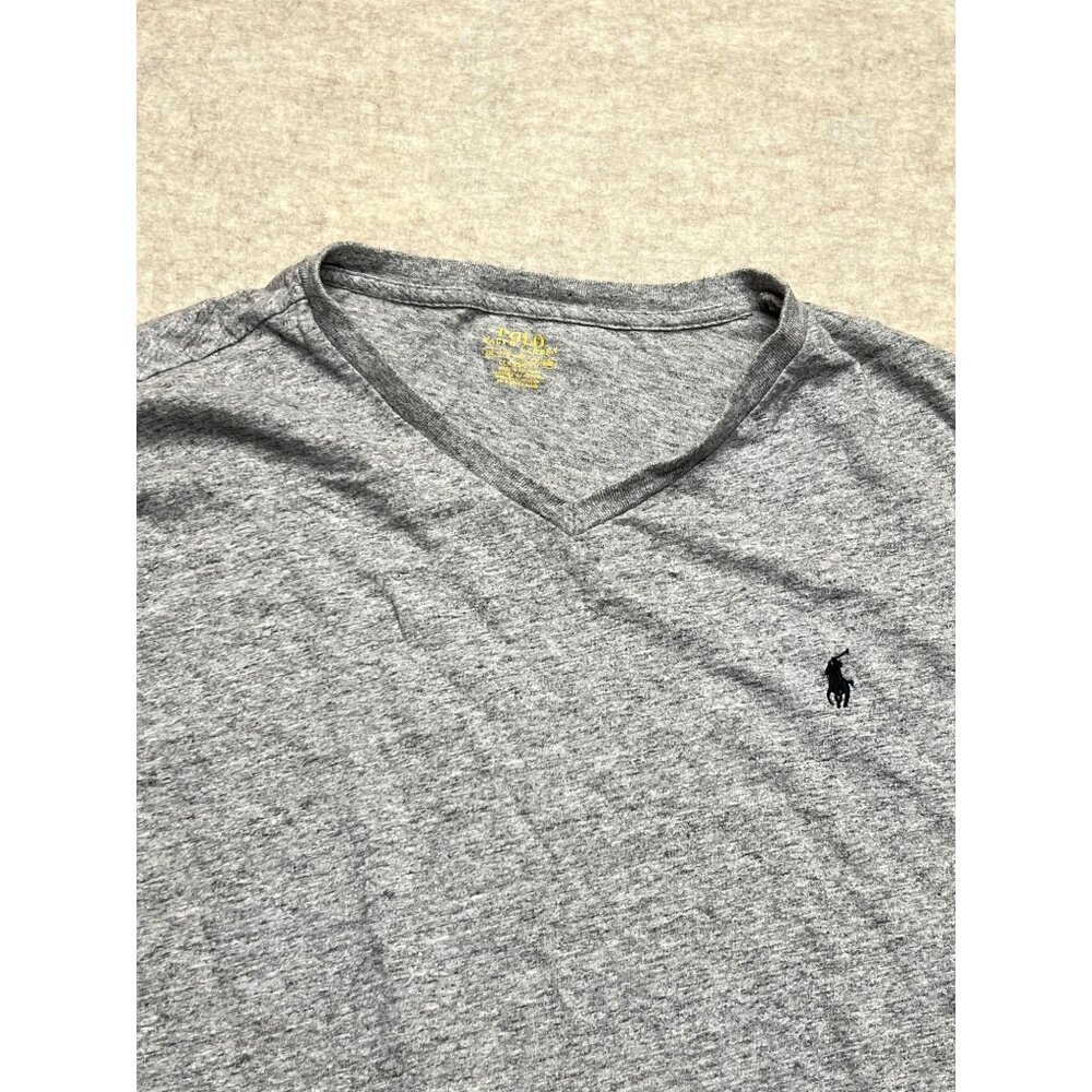 Polo Ralph Lauren Classic Fit Grey V-neck Short Sleeve T-shirt Size XXL - Picture 2 of 8